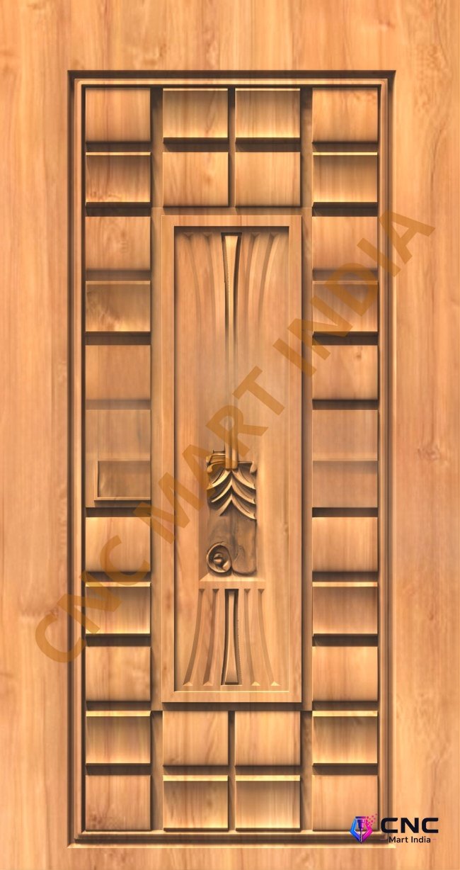 GSK EMBOSSING - EMD-81 Modern Geometric Panel Carved Door 3D Design